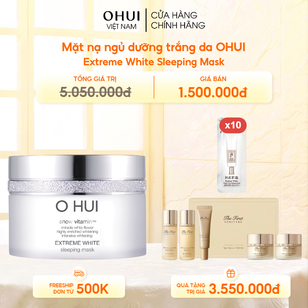 Mặt nạ ngủ dưỡng trắng da OHUI Extreme White Sleeping Mask