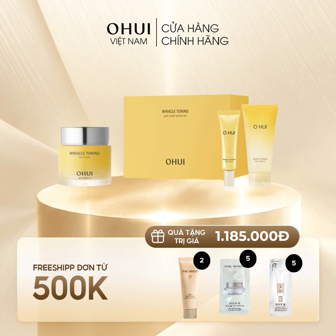 Bộ Kem Dưỡng Ohui Miracle Toning Glow Cream Special Set