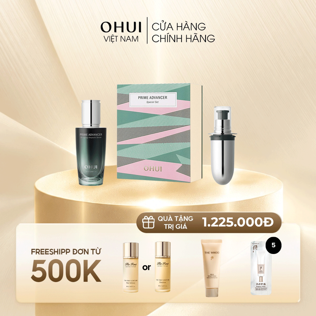 Bộ Tinh Chất Ohui Prime Advancer De Aging Ampoule Serum 2pcs Set