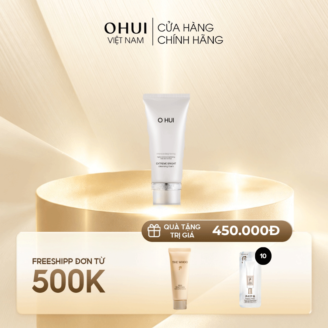 Sữa rửa mặt dưỡng trắng da OHUI Extreme Bright Cleansing Foam