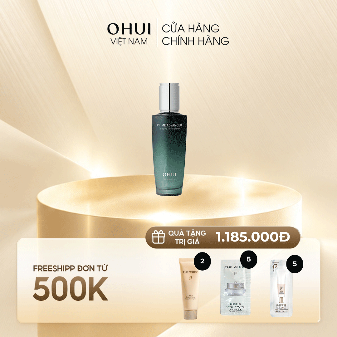 Nước cân bằng ngăn ngừa lão hóa sớm OHUI Prime Advancer Skin Softener