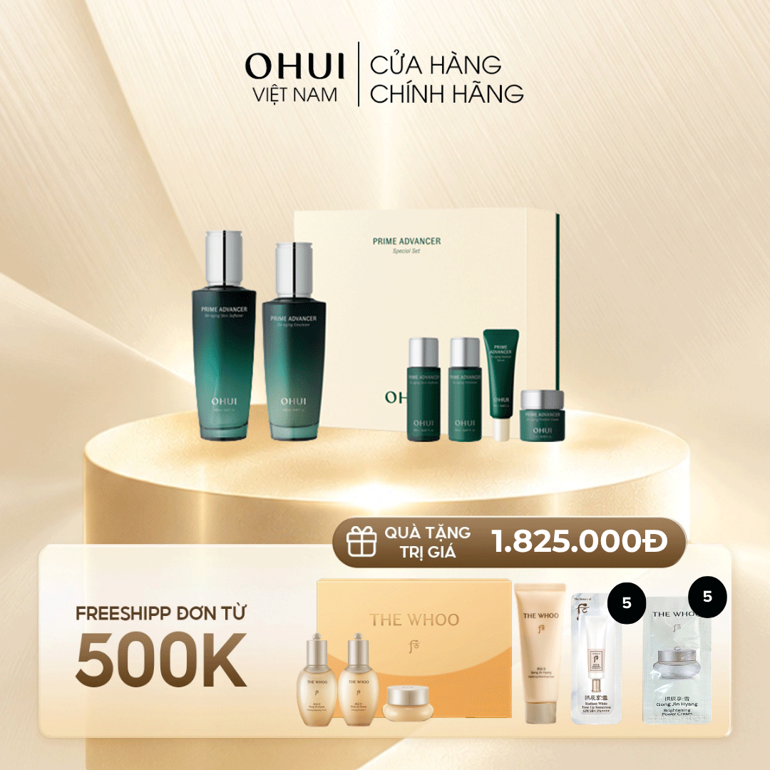 Bộ dưỡng ẩm củng cố làn da O HUI Prime Advancer 2PCS  Set