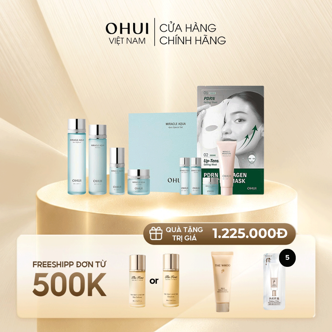 Bộ Sản Phẩm Dưỡng Da Cấp Ẩm Ohui Miracle Aqua Special Set