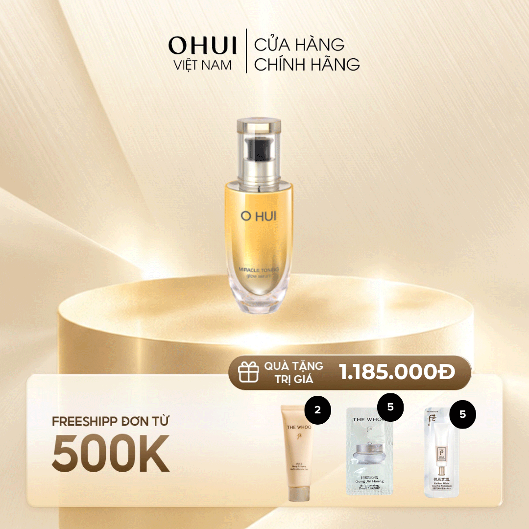 Tinh chất dưỡng sáng căng mướt OHUI Miracle Toning Glow Serum