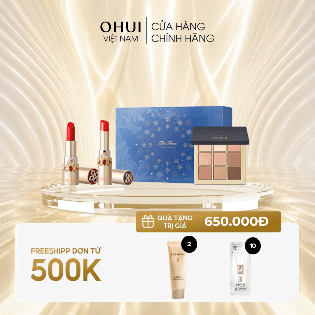 Bộ Son Dưỡng Môi OHUI The First Geniture Lipstick Và Lipbalm Due Set