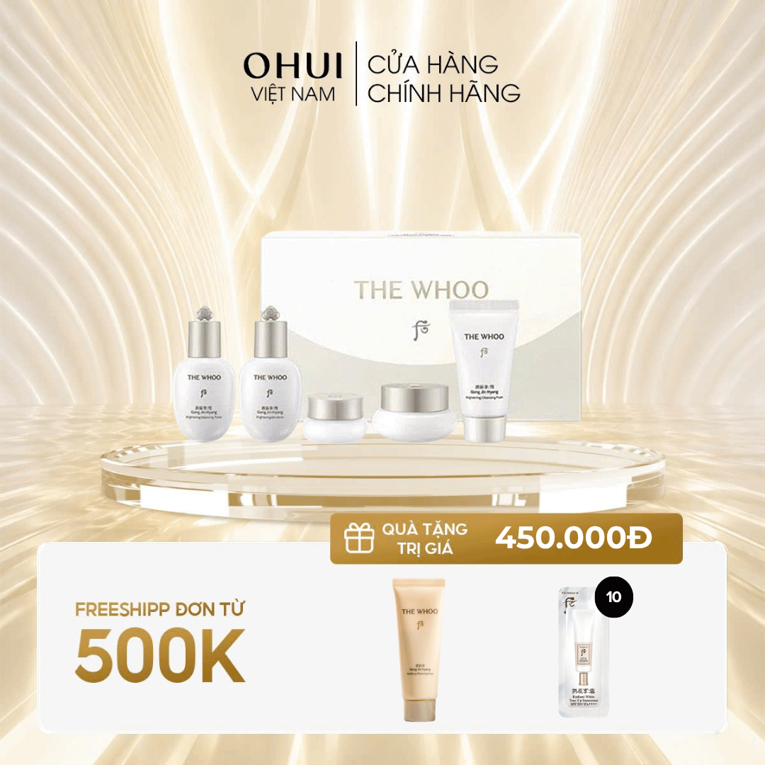 Bộ sản phẩm dưỡng trắng da và trị nám Whoo Gongjinhyang Seol Mini 5pcs