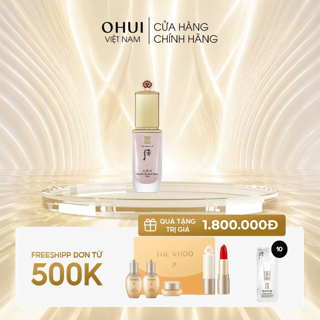 Kem Lót Trang Điểm Whoo Cheongidan Double Radiant Base Pink