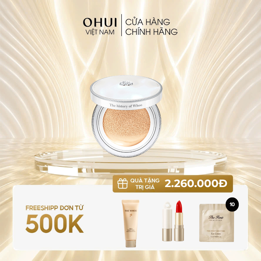 Cushion trang điểm dưỡng trắng Gongjinhyang Seol Radiant White Moisture Cushion Foundation SPF50+,PA+++