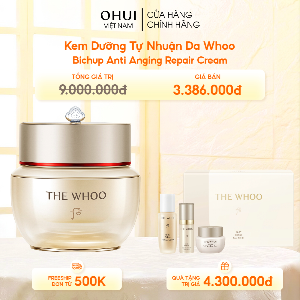 Kem Dưỡng Tự Nhuận Da Whoo Bichup Anti Anging Repair Cream