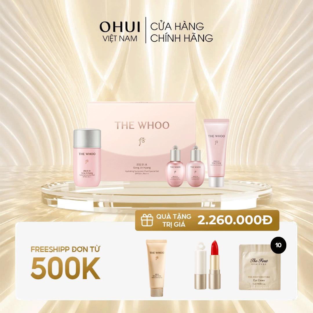 Bộ Kem Chống Nắng Whoo Gongjinhyang Soo Vital Hydrating Suncreen Fluid Special Set
