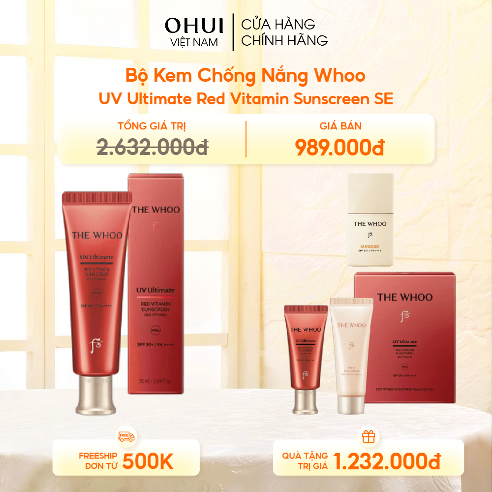 Bộ Kem Chống Nắng Whoo Đỏ UV Ultimate Red Vitamin Sunscreen SE