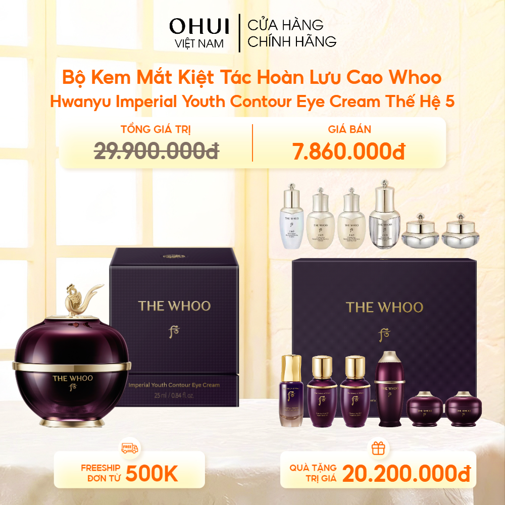 Bộ Kem Mắt Kiệt Tác Hoàn Lưu Cao Whoo Hwanyu Imperial Youth Contour Eye Cream Thế Hệ 5