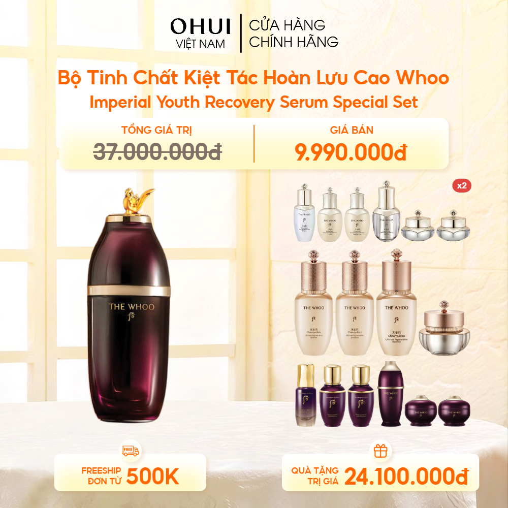 Bộ Tinh Chất Kiệt Tác Hoàn Lưu Cao Whoo Imperial Youth Recovery Serum Special Set