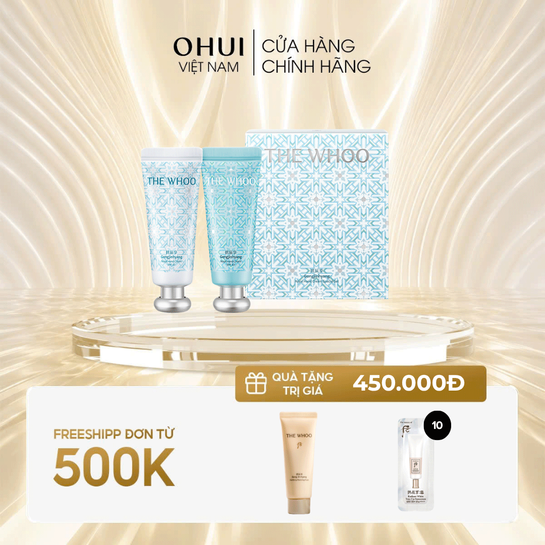 Bộ Kem Dưỡng Da Tay Whoo Gongjinhyang Royal Hand Cream Special Set