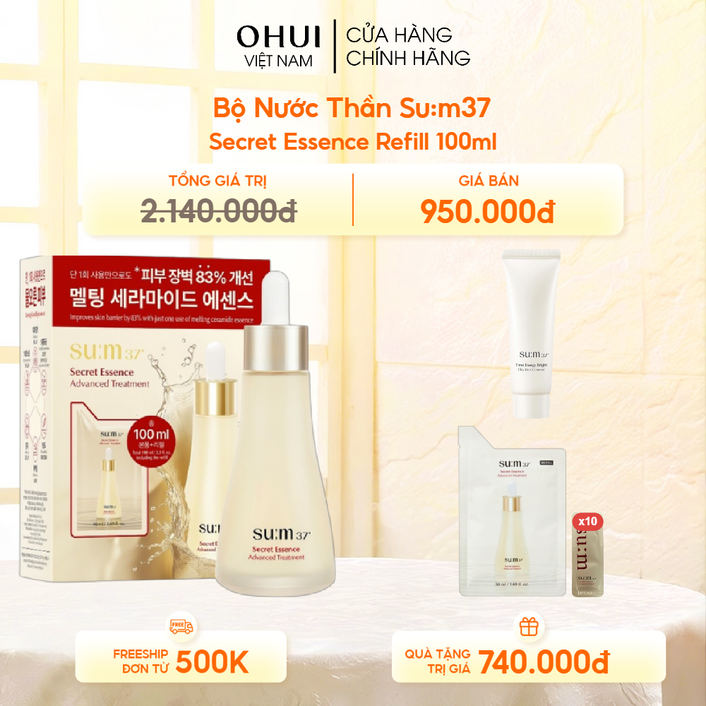 Bộ Nước Thần Su:m37 Secret Essence Refill 100ml