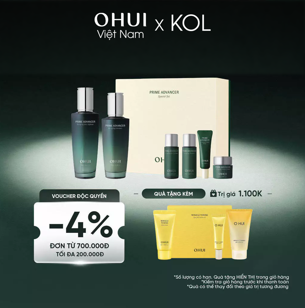 [KOL x OHUI] Bộ dưỡng ẩm củng cố làn da O HUI Prime Advancer 2PCS  Set