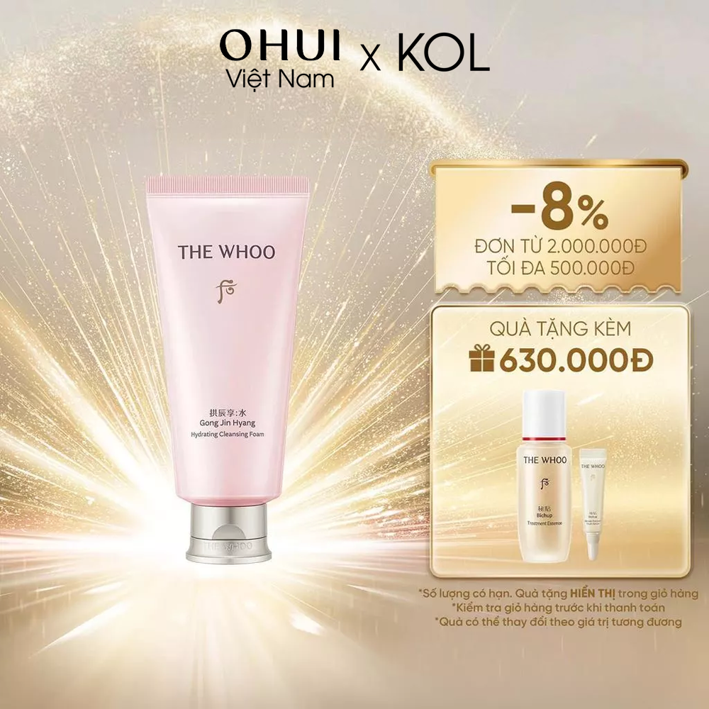 [KOL x OHUI] Sữa rửa mặt cấp ẩm Gongjinhyang Soo Hydrating Foam Cleanser