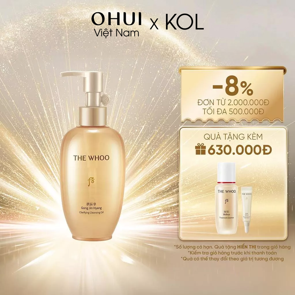[KOL x OHUI] Dầu Tẩy Trang Whoo Gongjinhyang Clarifying Cleansing Oil