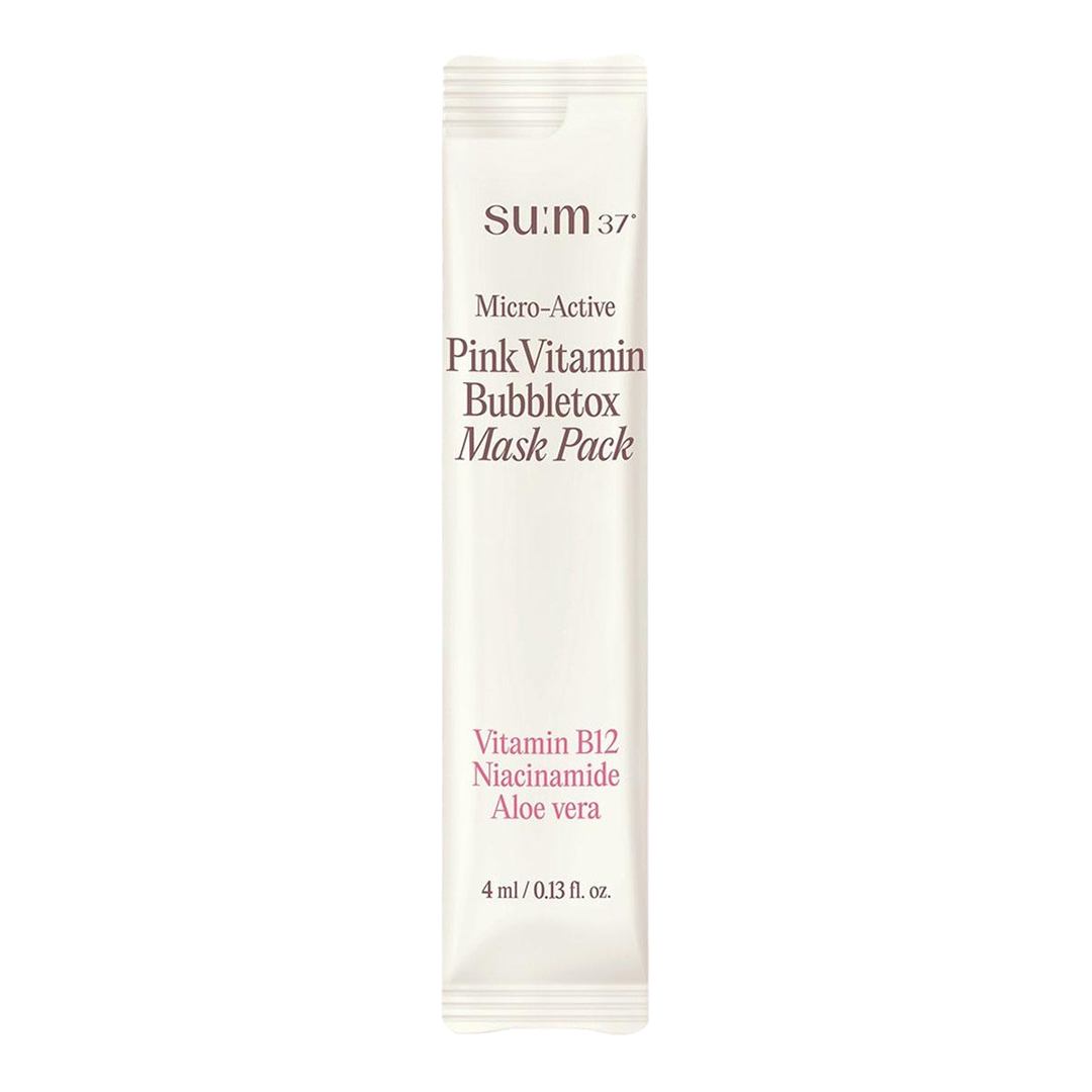 Mặt Nạ Sủi Bọt Sum37 Micro Active Pink Vitamin Bubbletox Mask Pack 4ml