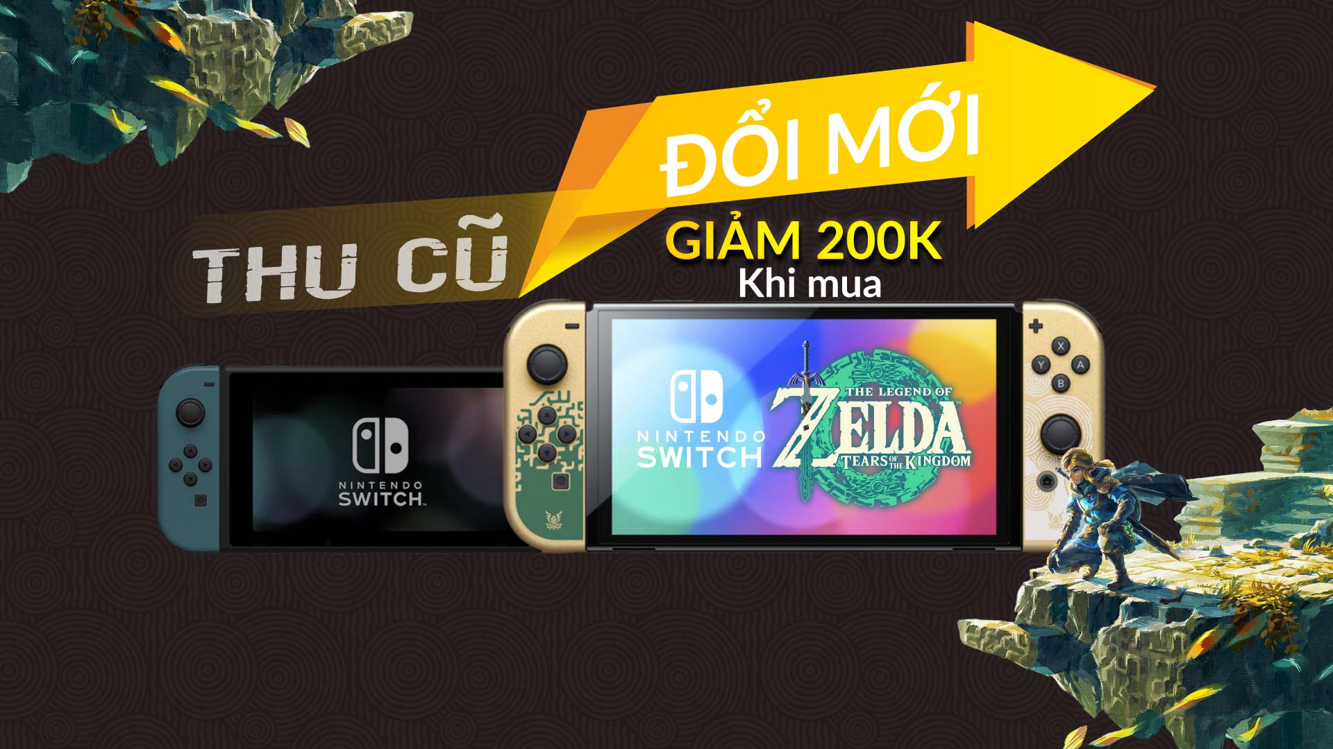 Lên đời Nintendo Switch Oled Zelda, Tiết Kiệm Tối Đa, Chơi Game Thả Ga