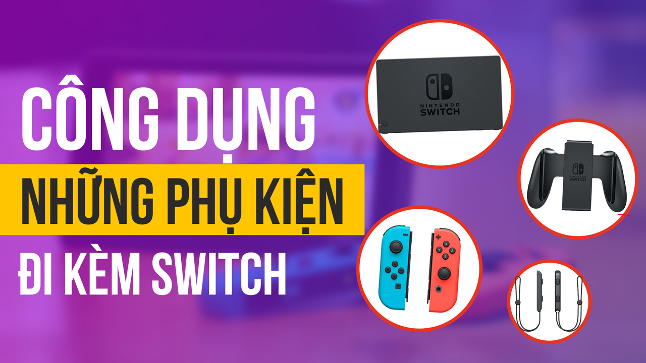 Công dụng của từng món phụ kiện đi kèm theo máy Nintendo Switch