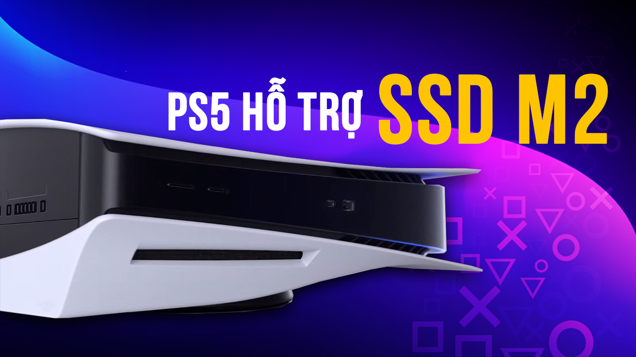 PS5 cho phép mở rộng bộ nhớ lên 4TB bằng SSD M2