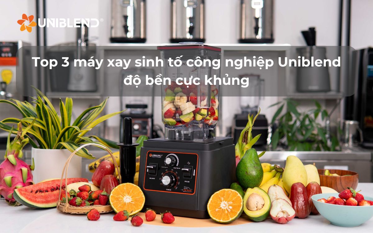 Top 3 máy xay sinh tố công nghiệp Uniblend độ bền cực khủng