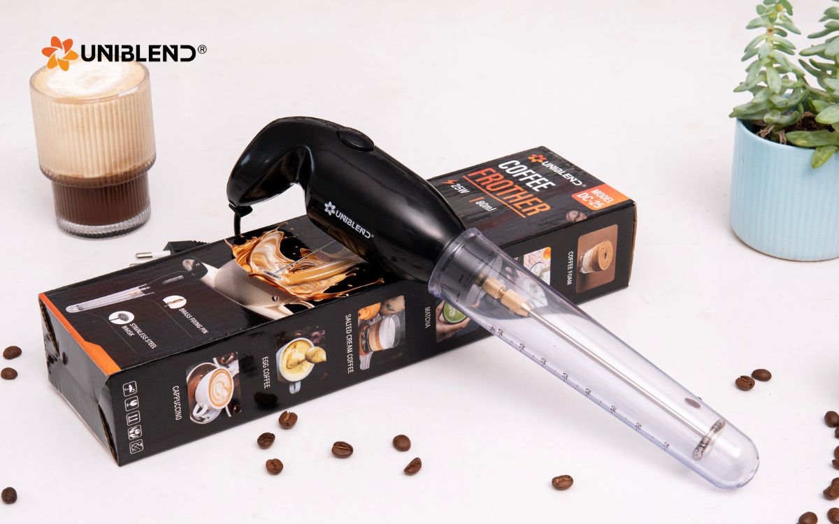 Máy đánh bọt của Uniblend có độ bền tốt, bảo hành 12 tháng, không phải lo mới dùng đã bị hỏng phải thay thế