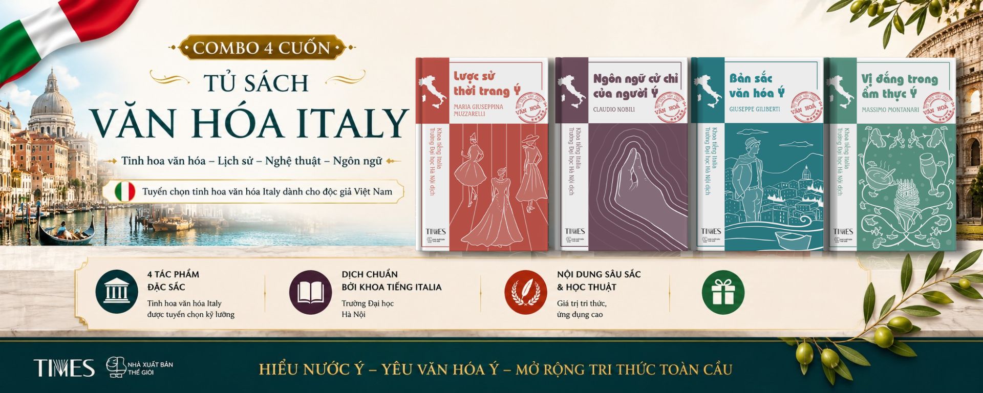 Bộ sách Tủ Sách Văn Hóa Italy