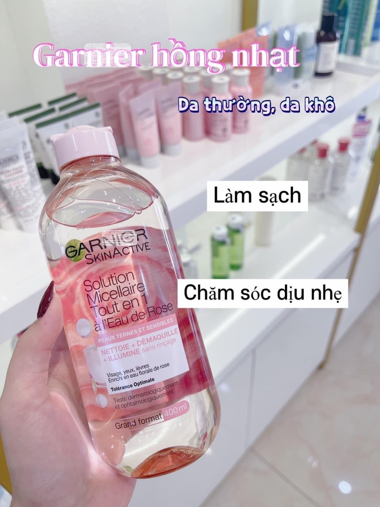 Tẩy trang Garnier hoa hồng