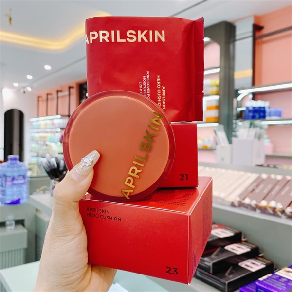 Phấn nước Aprilskin đỏ 21 + kèm lõi