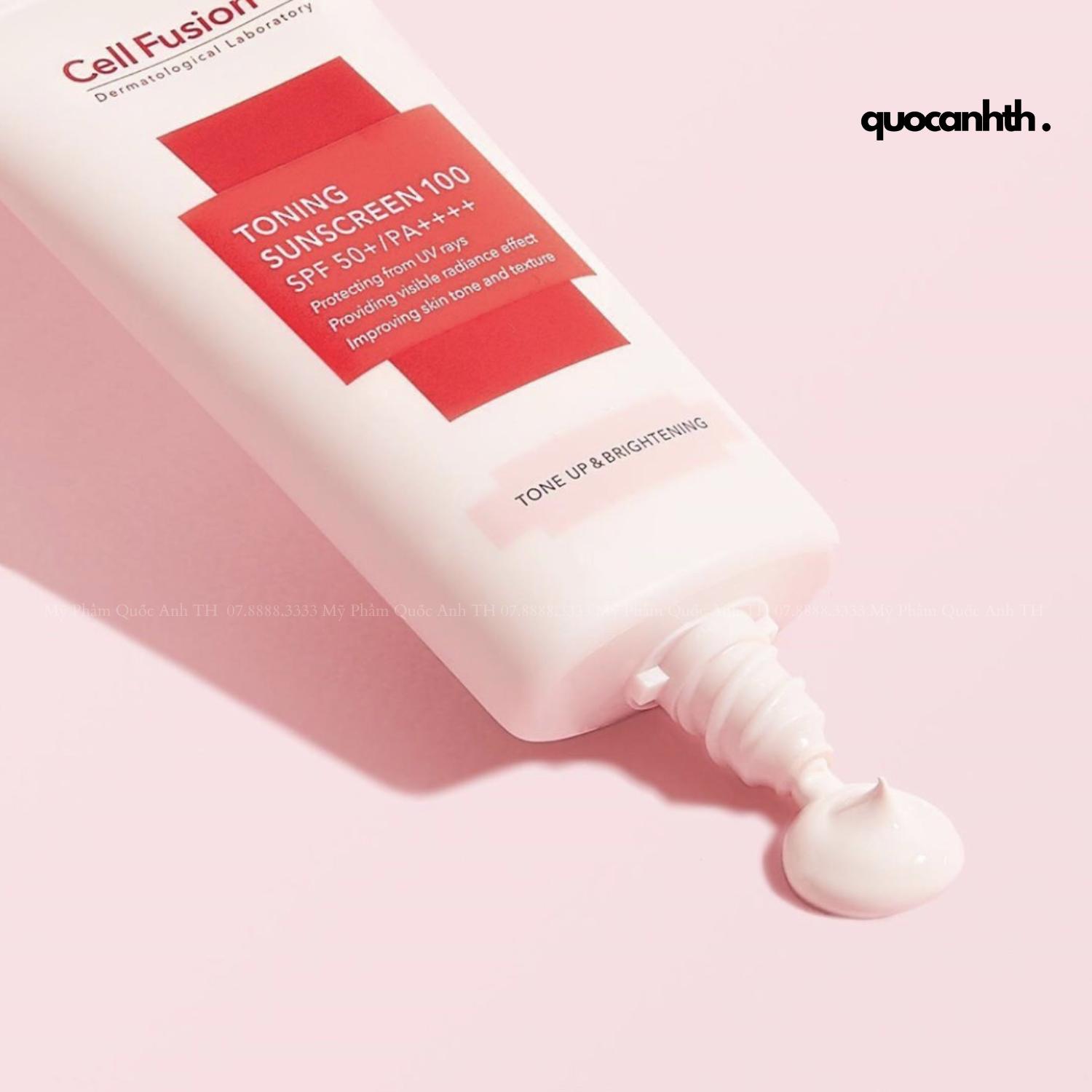 Kem Chống Nắng Cell Fusion C Hồng Toning Sunscreen 100 SPF 50+/PA++++