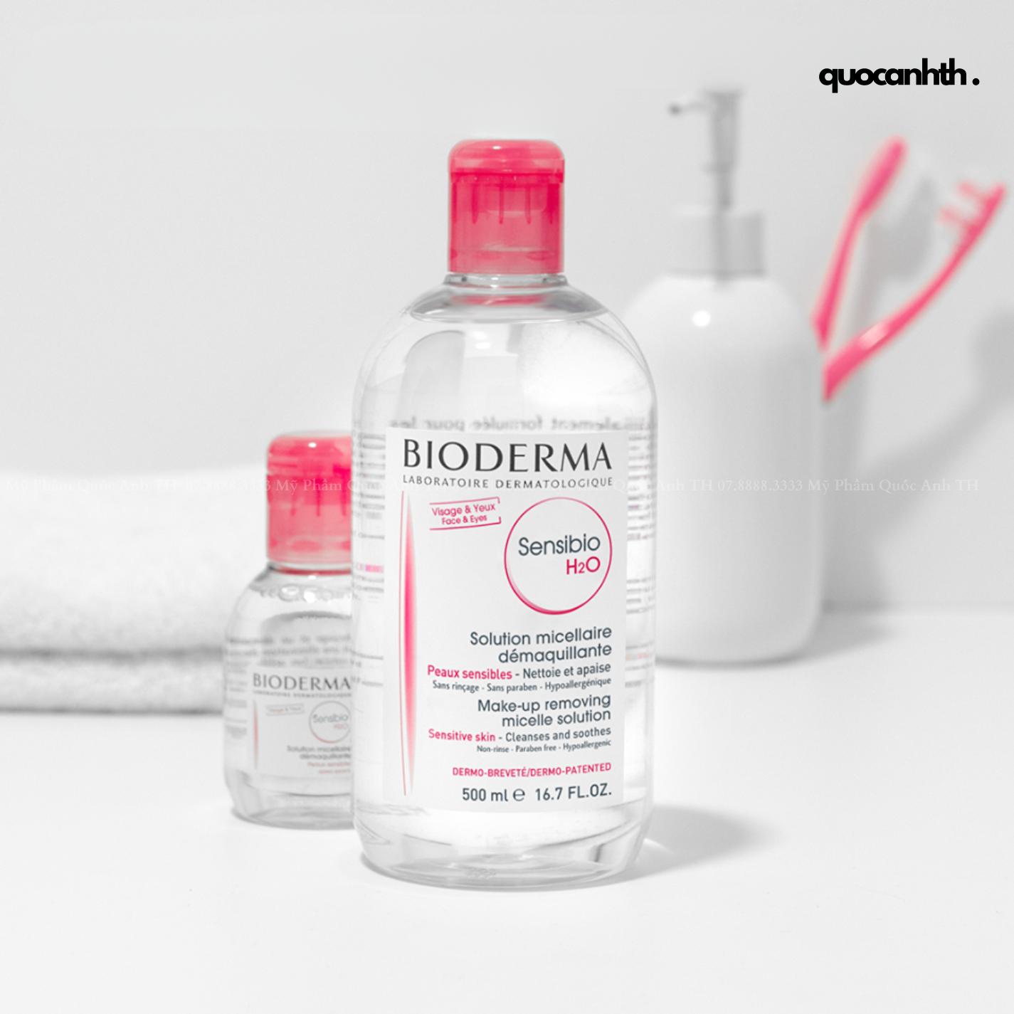 Nước Tẩy Trang Bioderma Hồng Micellar Sensibio H2O