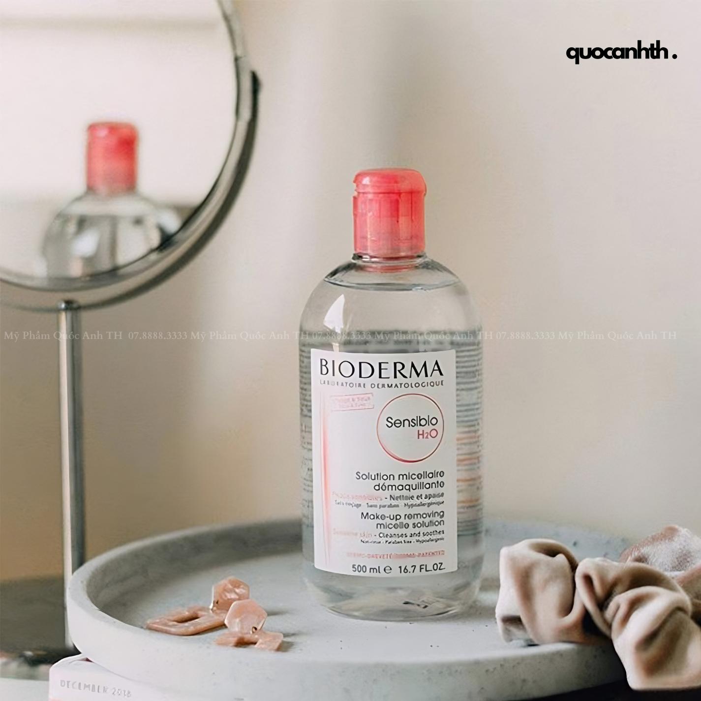 Nước Tẩy Trang Bioderma Hồng Micellar Sensibio H2O