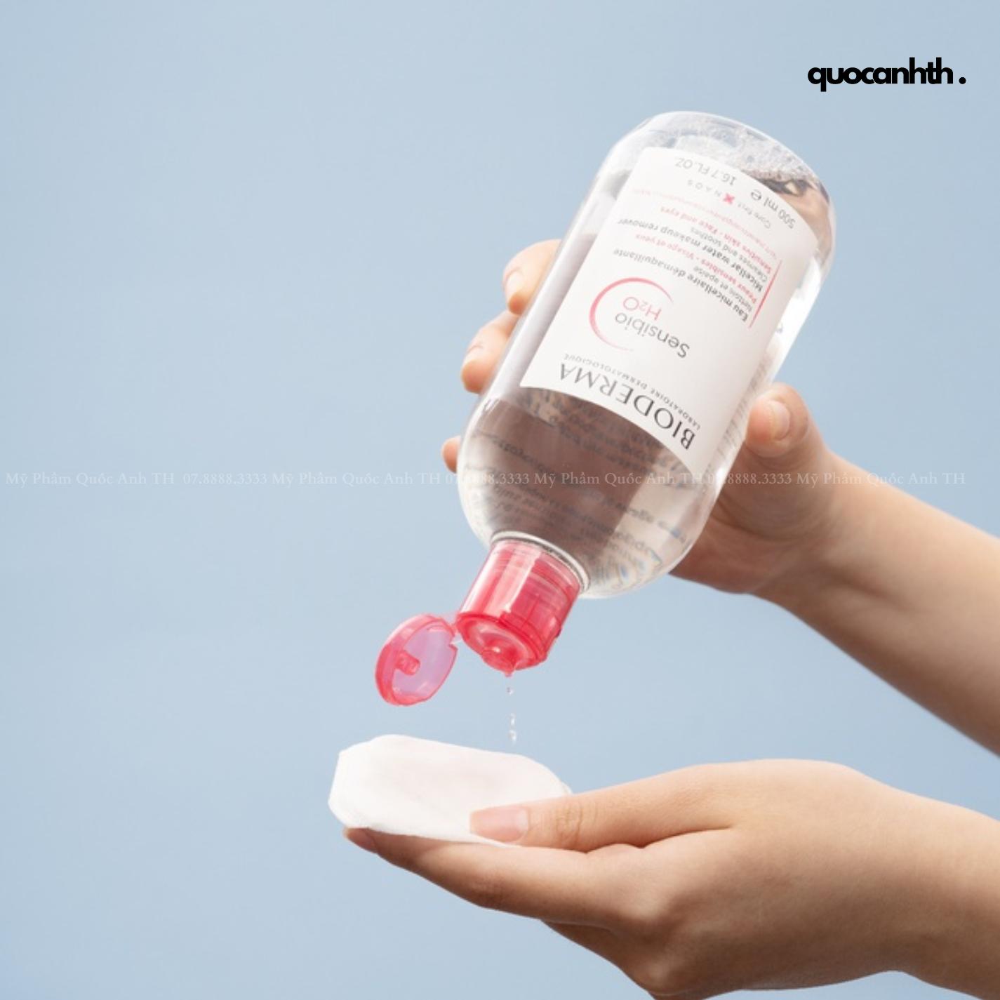 Nước Tẩy Trang Bioderma Hồng Micellar Sensibio H2O