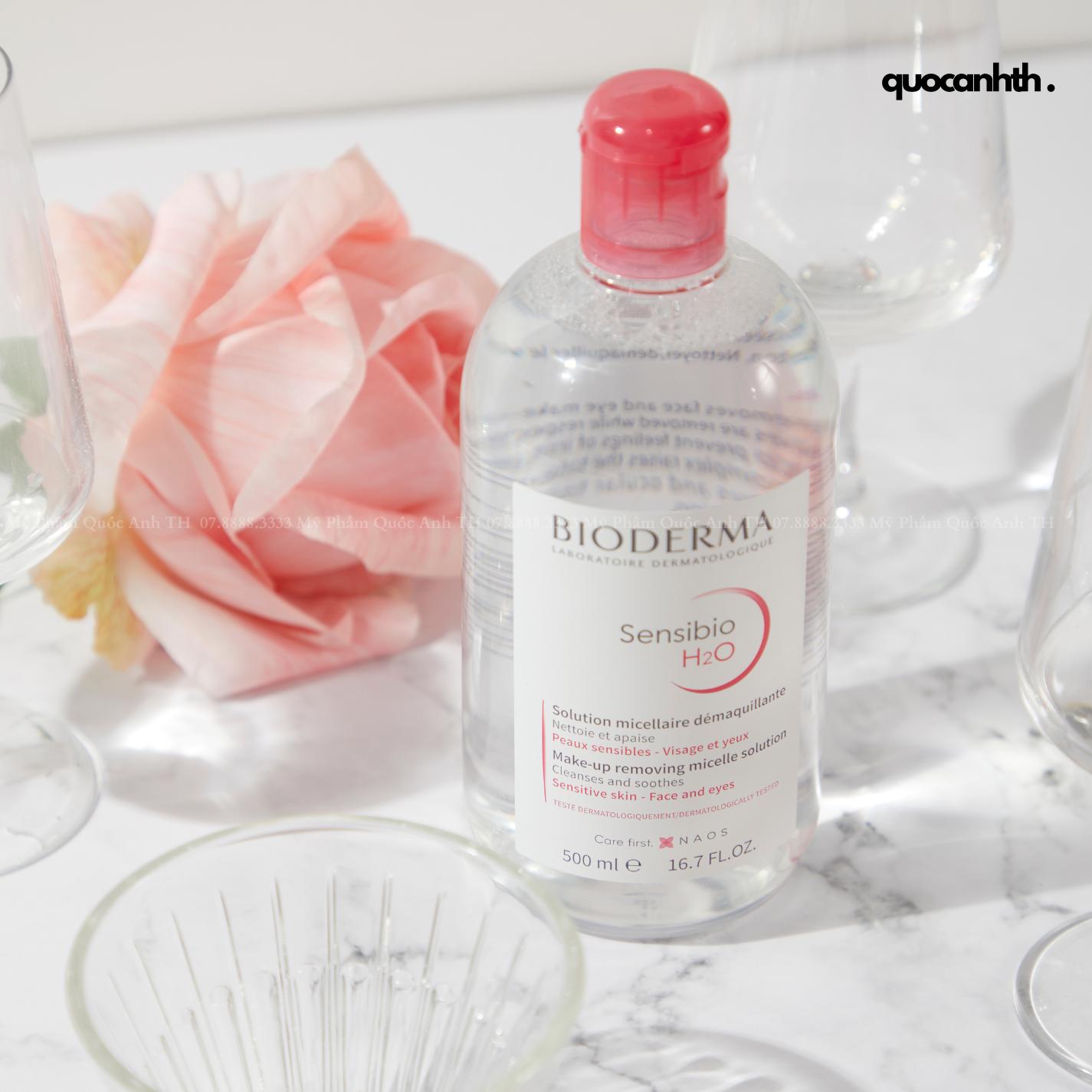 Nước Tẩy Trang Bioderma Hồng Micellar Sensibio H2O