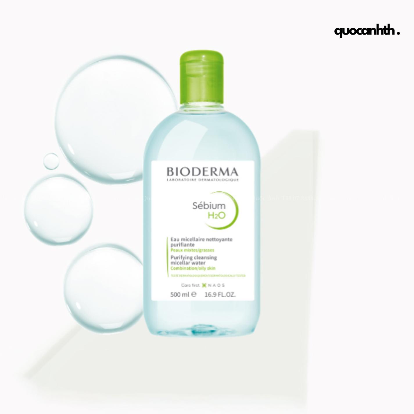 Nước Tẩy Trang Bioderma Xanh Sebium H2O