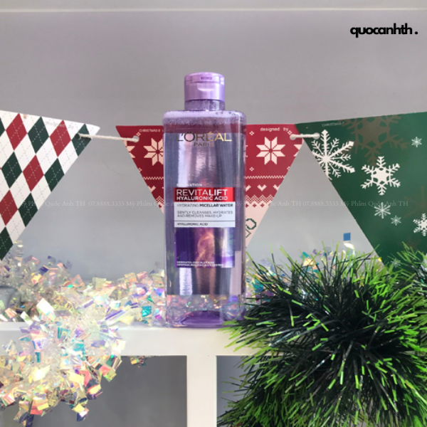 Nước Tẩy Trang Siêu Cấp Ẩm Và Giảm Nếp Nhăn L'OREAL PARIS PURE REVITALIFT Hyaluronic Acid 1.5%