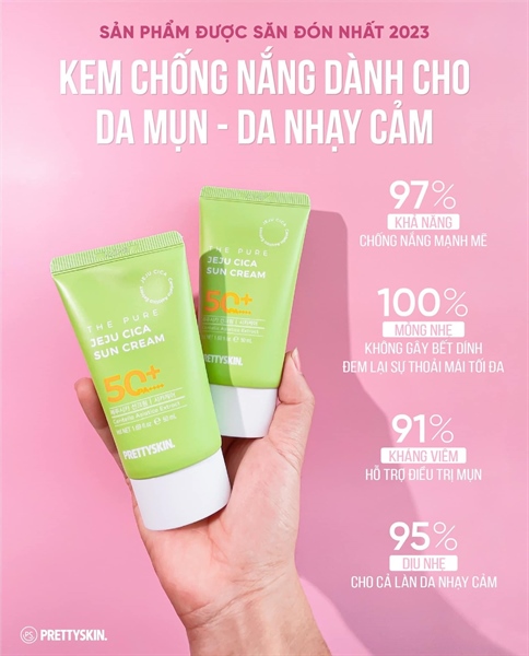 Kcn kem chống nắng pretty Jeju Cica ❤️ (Giá CTV)