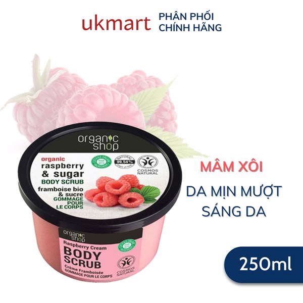 TDC tẩy tế bào chết Body Organic shop Dâu Rừng 250mla