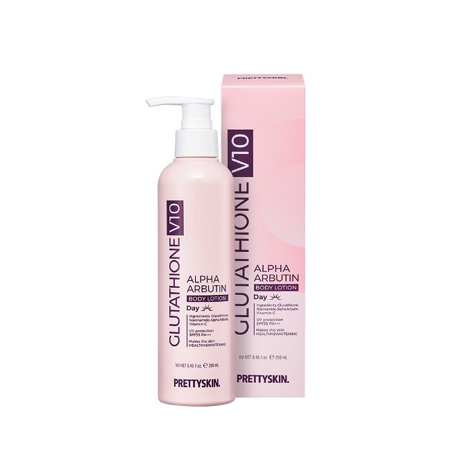 Dưỡng Thể Ban Ngày PrettySkin Body Glutathione V10 Alpha Arbutin Body Lotion ❤️ (Giá CTV)