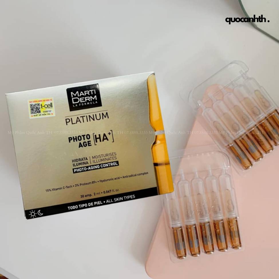 Serum 15% Vitamin C Nguyên Chất MartiDerm Platinum Photo Age HA+