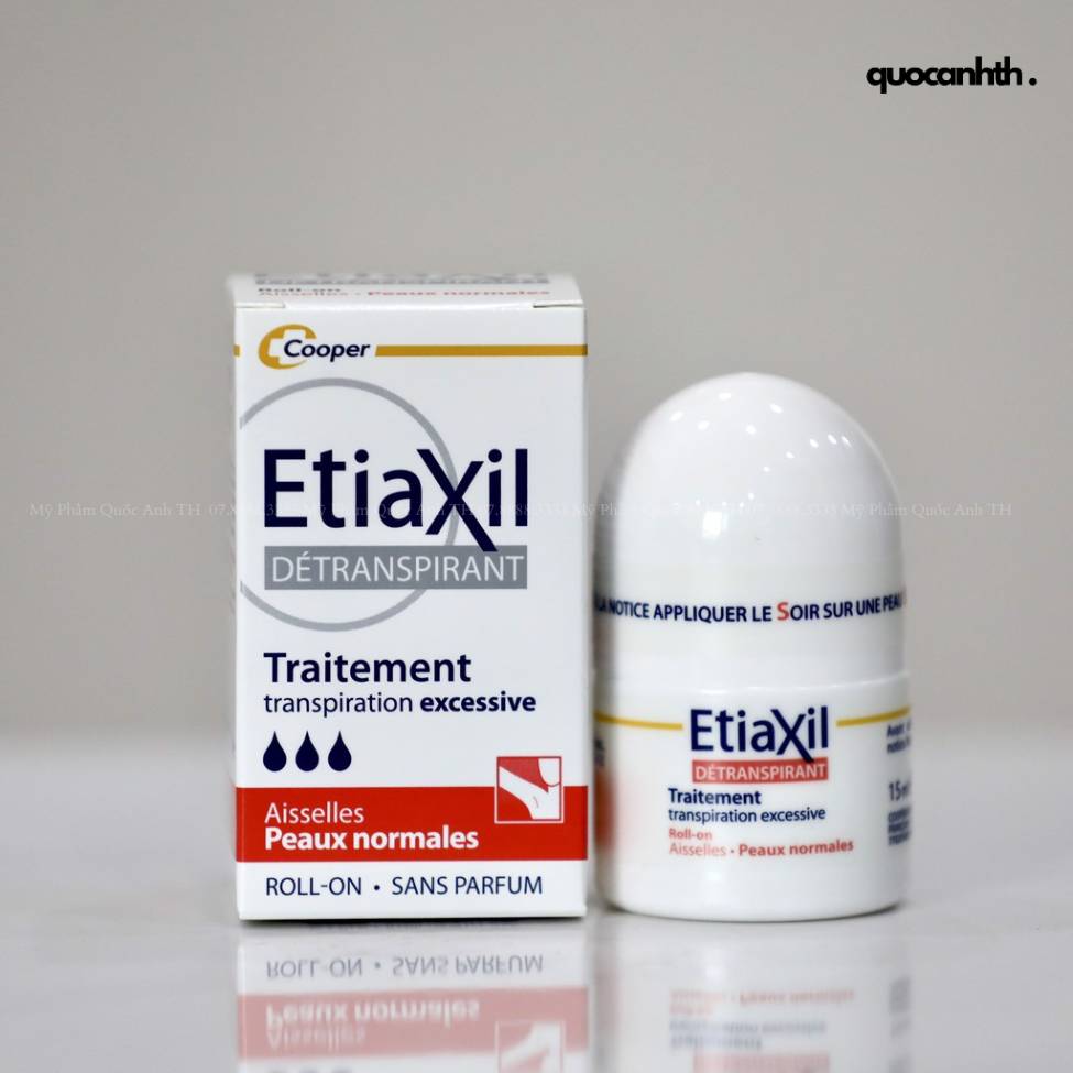 Lăn Khử Mùi EtiaXil Đỏ Detranspirant Traitement Roll-On - Normales