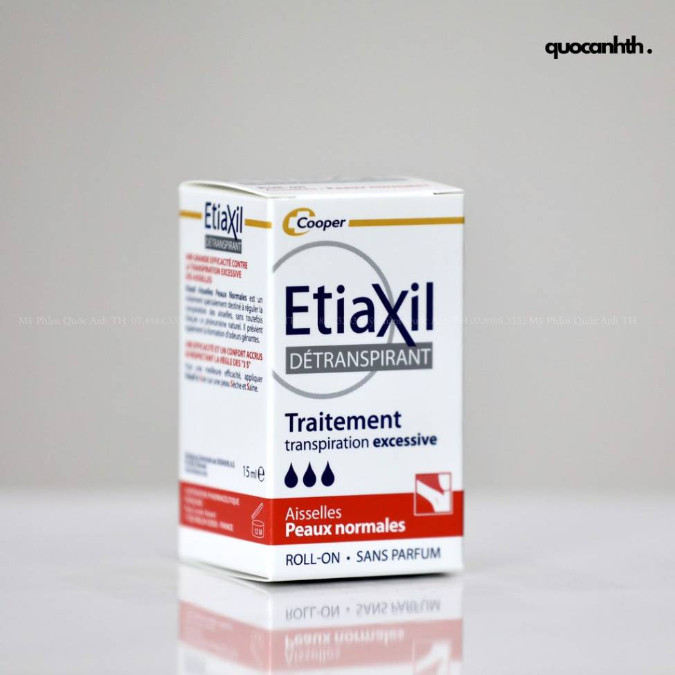 Lăn Khử Mùi EtiaXil Đỏ Detranspirant Traitement Roll-On - Normales