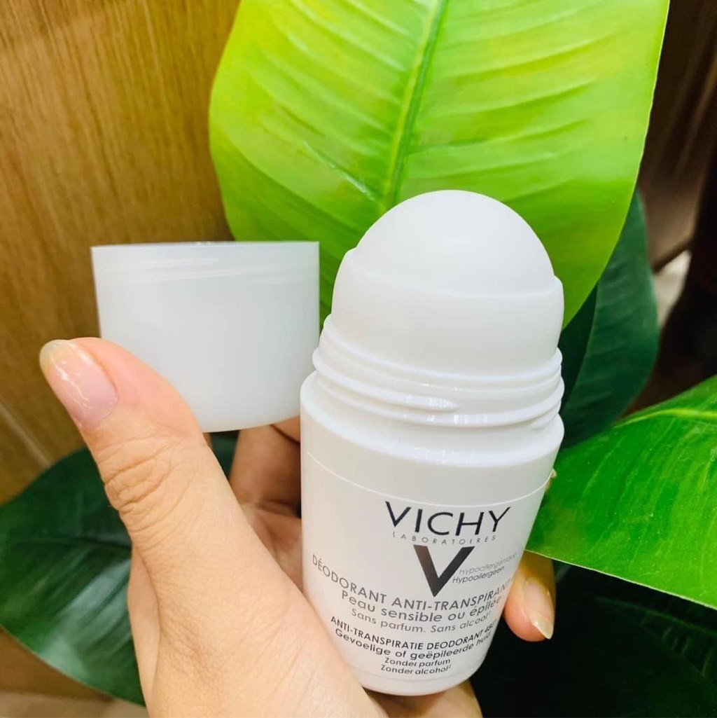 Lăn nách Vichy trắng