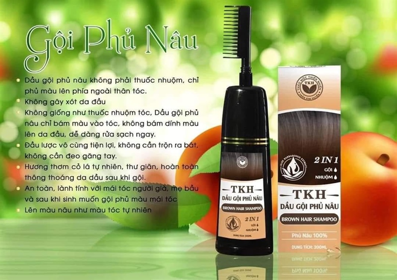 Bộ Dầu Gội Phủ Nâu TKH