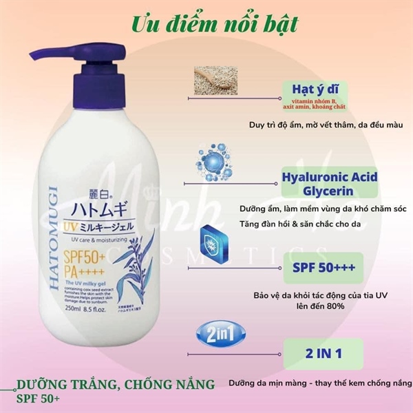 Dưỡng thể Ý Dĩ xanh SPF 50+