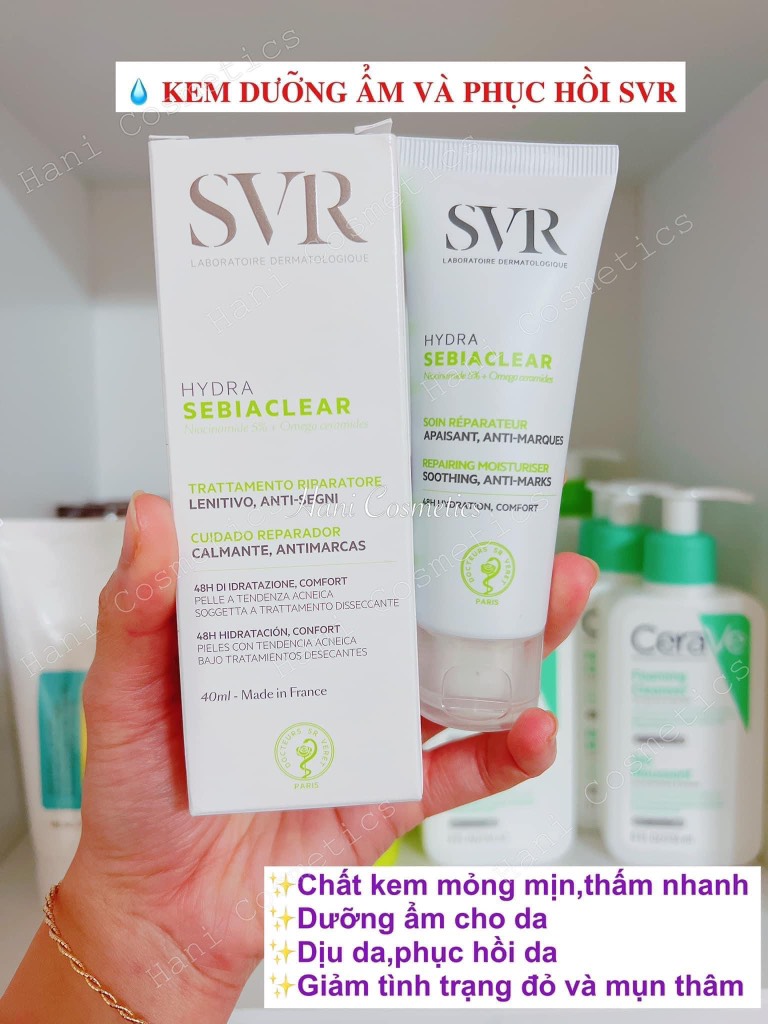 Kem dưỡng ẩm phục hồi SVR Sebiaclear Hydra 48h