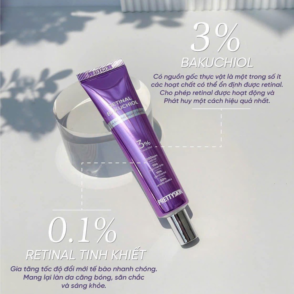 Kem dưỡng Retinal Bakuchiol Prettyskin 30ml ❤️ (Giá CTV)