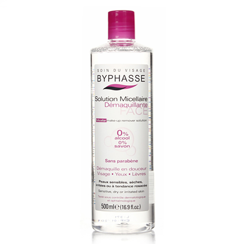 Tẩy trang Byphasse hồng 500ml công ty